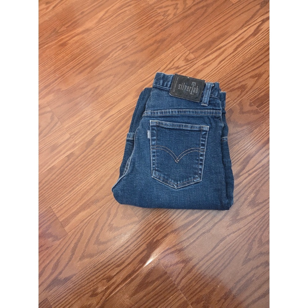Levis‎ SilverTab Hipster Boot Cut Jeans Womens 3 Dark Wash Denim Vintage